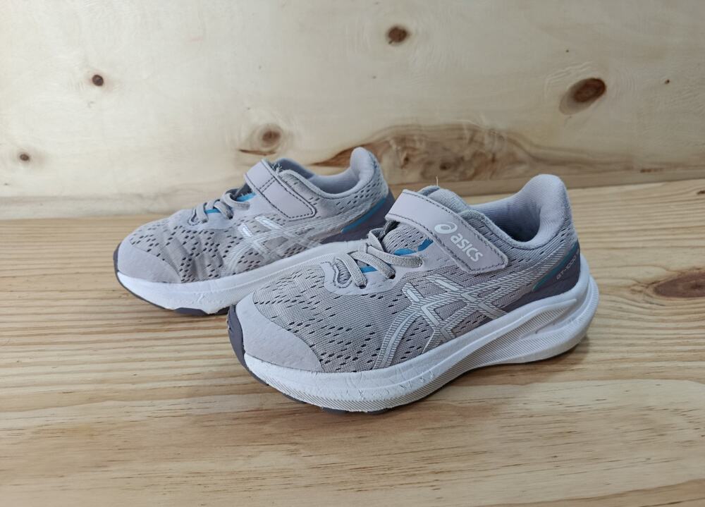 ASICS Contend 8 PS Kids Youth Sneakers Gray Blue Size K12 / EUR 30 / 18.5 cm EUC